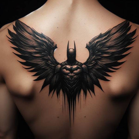 Batman Logo Tattoo | Cover up tattoo, Batman tattoo, Batman logo tattoo
